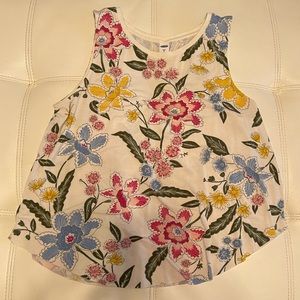 Old Navy Floral Tank Luxe Crop
